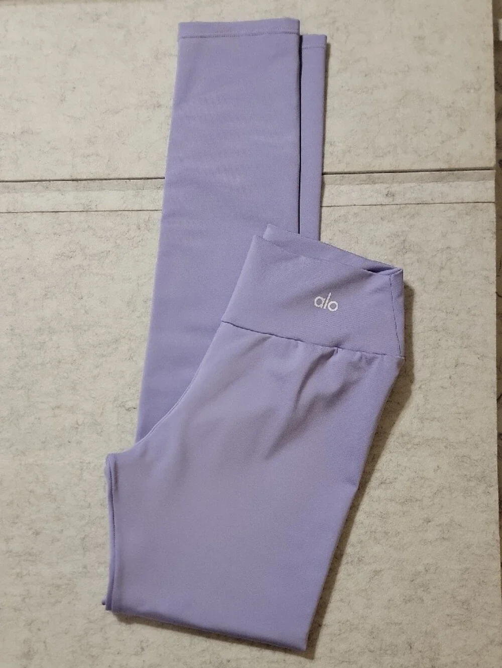 Alo Yoga High Waist V Front Leggings Lilac Purple XS Flawed